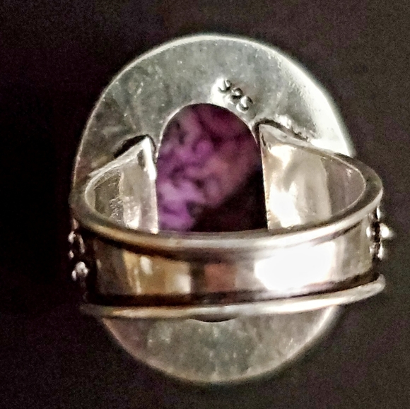 New Unique Dendritic Opal 925 Silver Ring. - Picture 11 of 11